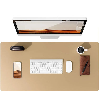 Alfombrilla de escritorio grande de cuero PU - Mouse Pad antideslizante y protector de escritorio para laptop, teclado, oficina y juegos