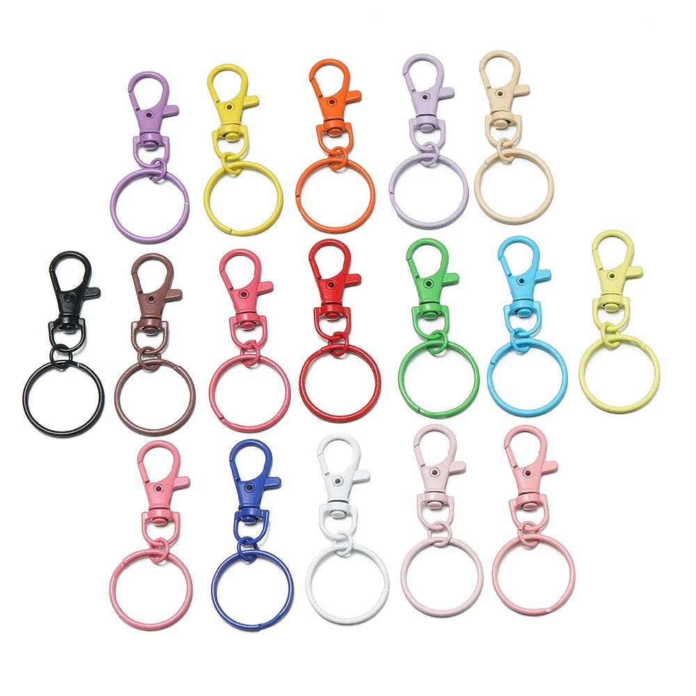 5–10 Piece Multicolor Keyring Lobster Clasp Hooks with Adjustable Buckles – DIY Keychain, Bag Charm, Doll & Jewelry Making Accessories