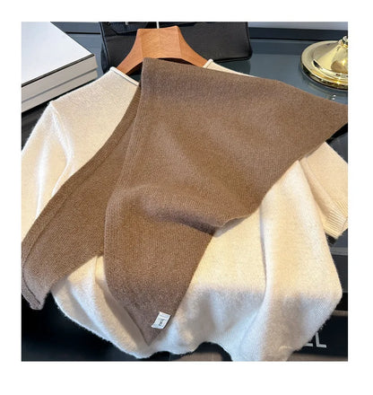 100% Wool Winter Scarf for Women Long Warm Cashmere Feel Shawl Wrap Solid Pashmina Hijab Head Scarf