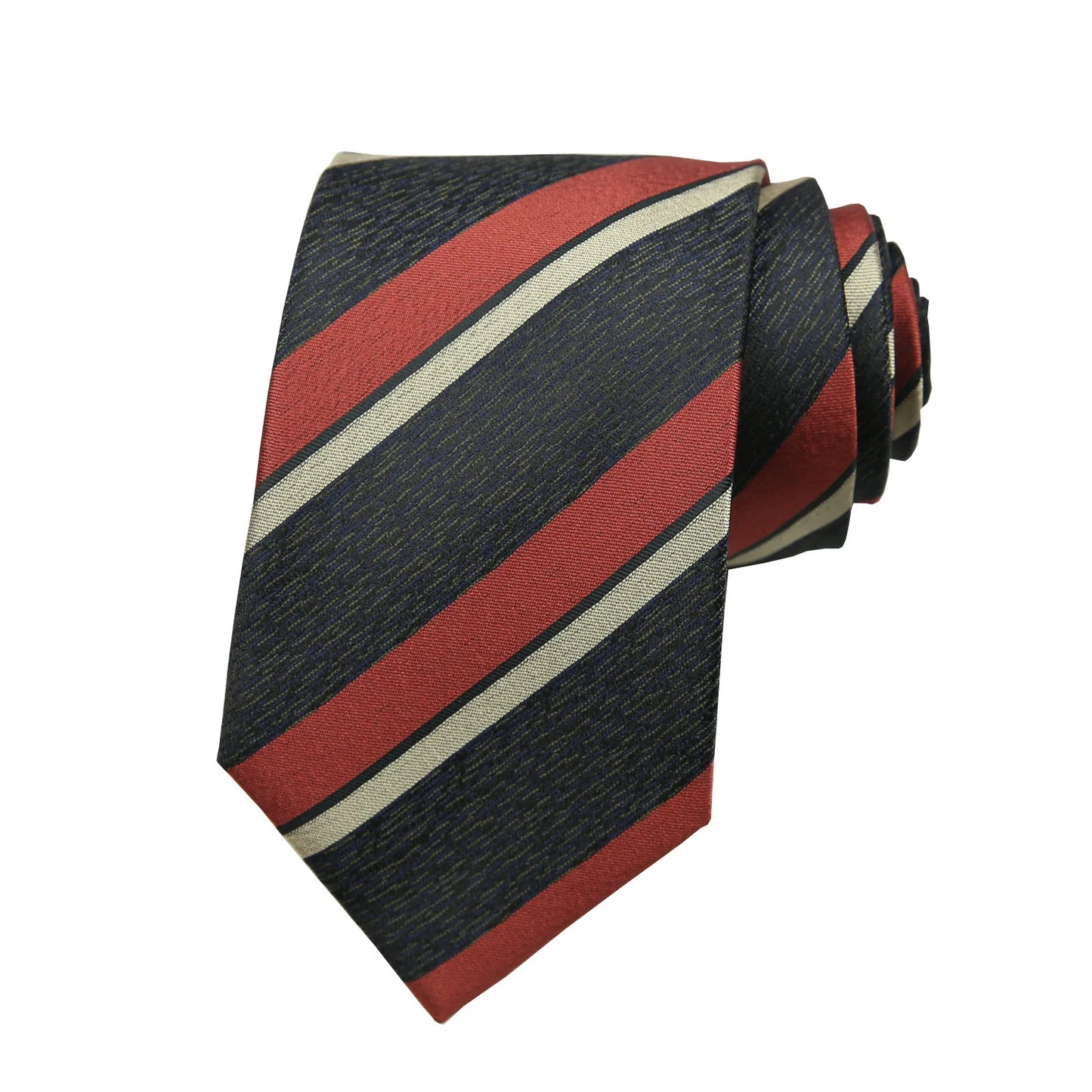 Corbata de hombre de 8 cm con rayas tejidas, formal de negocios para bodas, oficina y fiestas