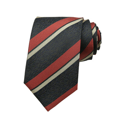 Corbata de hombre de 8 cm con rayas tejidas, formal de negocios para bodas, oficina y fiestas