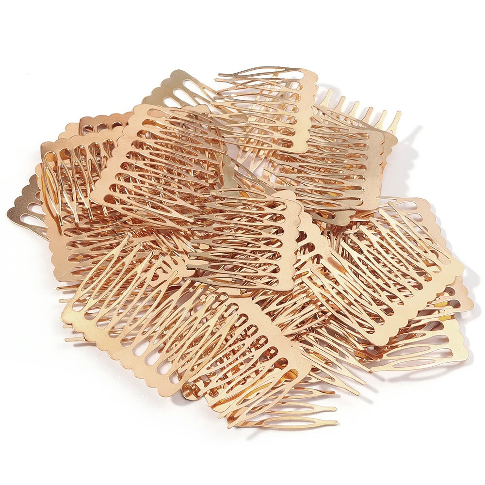 Set de 10 Horquillas y Peinetas para Novia – Accesorios Nupciales de Rodio, Bronce y Oro | Elegante Joyería de Alambre para el Cabello de Novias