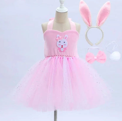 Baby Girls Animal Tutu Dress – Forest Theme Giraffe, Cow, Tiger, Leopard & Zebra Print Costume for Halloween & Birthday Parties