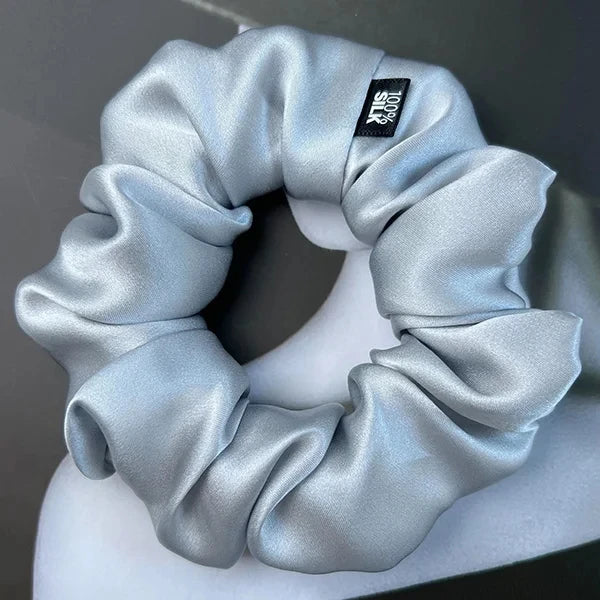 Goma para el pelo 100% seda Mulberry – 19 Momme, elástico grande para mujeres y niñas | Accesorio de lujo de seda para coleta