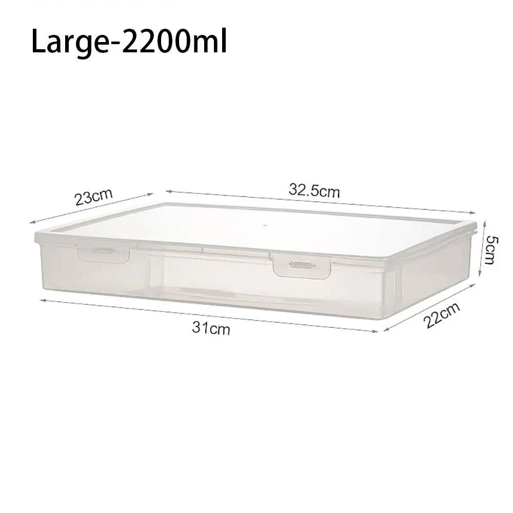 Caja organizadora de plástico transparente – Contenedor portátil a prueba de polvo para documentos, papelería y accesorios