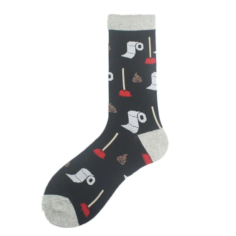 Funny Cotton Novelty Crew Socks – Alien, Planet, Shark, Dinosaur, Skateboard & Math Designs for Men & Women