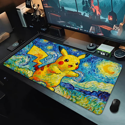 Pikachu-Inspired XXL Gaming Mouse Pad | Large Anime Desk Mat for Keyboard & Mouse