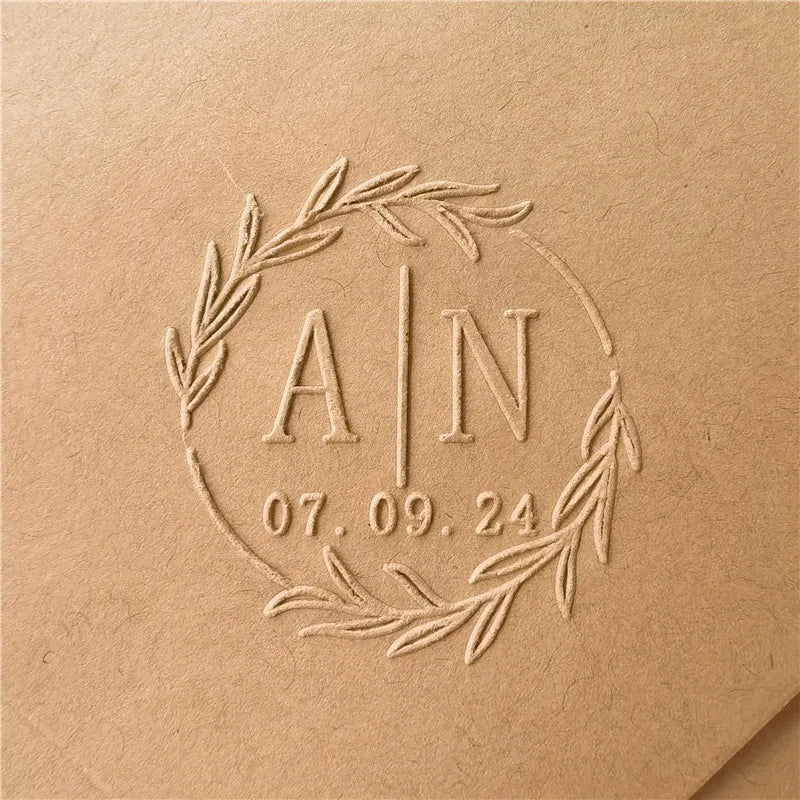 Custom Initials Embosser Stamp – Personalized Book & Wedding Embossing Seal for Address, Library & Gift Branding | Custom Paper Decor Accessory