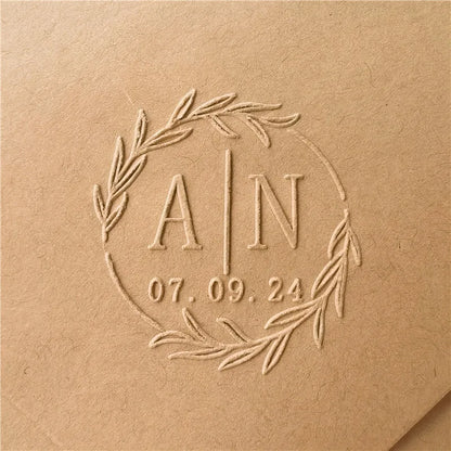 Custom Initials Embosser Stamp – Personalized Book & Wedding Embossing Seal for Address, Library & Gift Branding | Custom Paper Decor Accessory