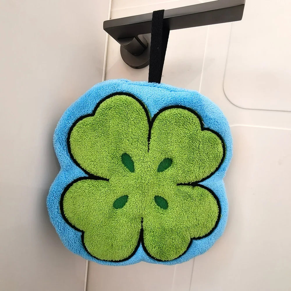 Essuie-mains Feuille – Serviette suspendue douce et absorbante pour la salle de bain et la cuisine, Gant de toilette décoratif, Serviette mouchoir à séchage rapide, Accessoire de nettoyage pour la maison