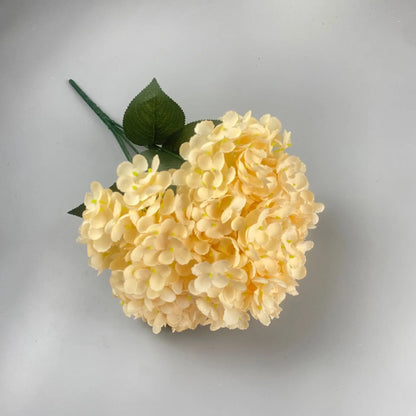 Bouquet d'Hortensias Artificiels à 5 Têtes – Fleurs Artificielles en Soie pour Décoration de Mariage, Arrangements de Fête, Décoration de Salon & Accessoires Floraux pour la Maison