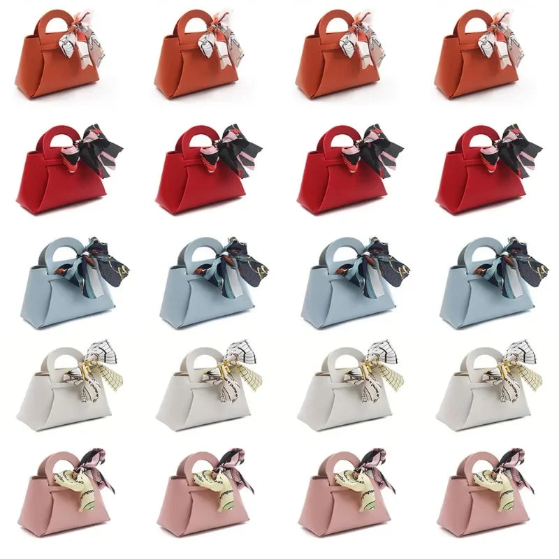 20PCS Bolsas de Regalo de Cuero con Cinta de Lazo – Mini Bolsos para Recuerdos de Bodas, Navidad, Dulces, Regalos y Empaque de Lujo para Fiestas