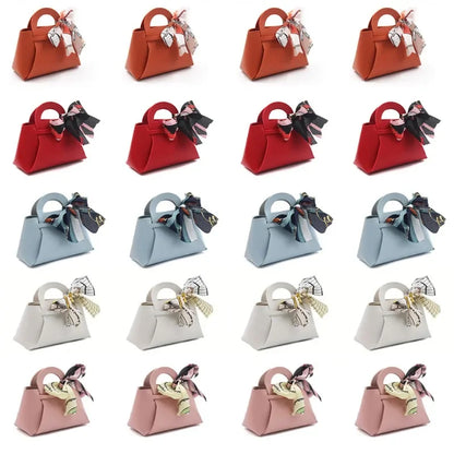 20PCS Bolsas de Regalo de Cuero con Cinta de Lazo – Mini Bolsos para Recuerdos de Bodas, Navidad, Dulces, Regalos y Empaque de Lujo para Fiestas