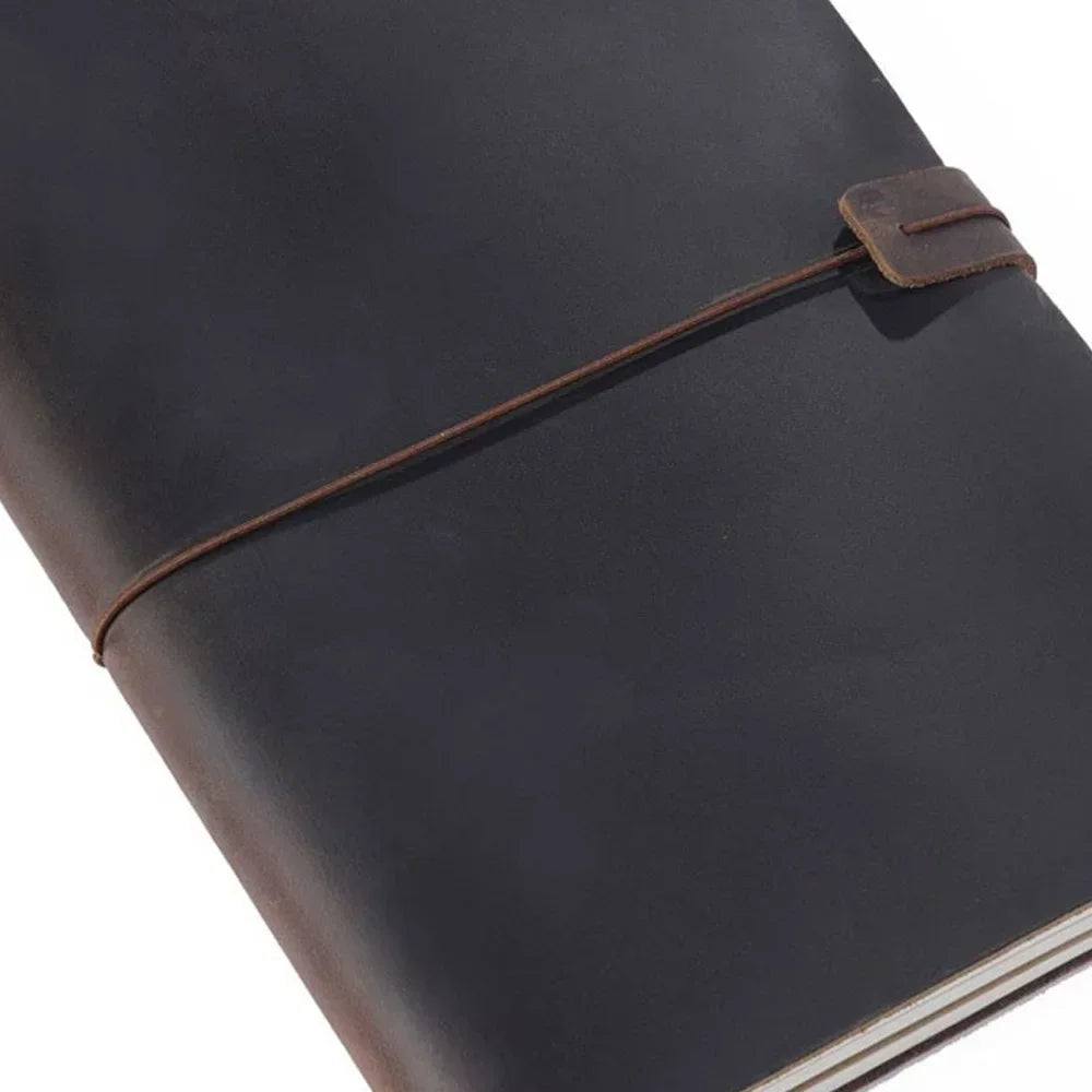 Moterm Genuine Leather Travel Notebook Cover – Handmade Vintage Cowhide Journal & Planner