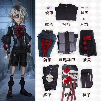 Identity V Psychologist Emily (Everlasting Night Patient) Cosplay Costume – Halloween Party Outfit Series Game Dress Suit for Roleplay & Convention Events