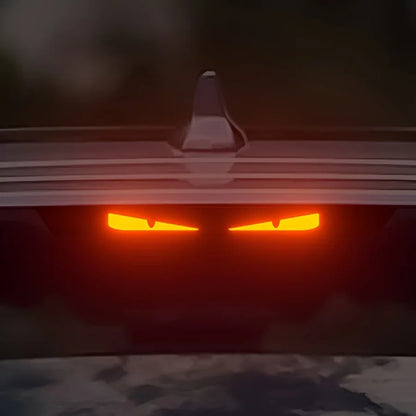 Pegatinas de Ojos de Monstruo para Faros Traseros – Calcomanías Transparentes Estilo Fibra de Carbono con Ojos de Diablo para Coches