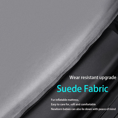 Matelas pneumatique gonflable pour Tesla Model 3 et Model Y (2017–2026) – Lit de voyage en daim pour le camping, les road trips et les aventures en plein air