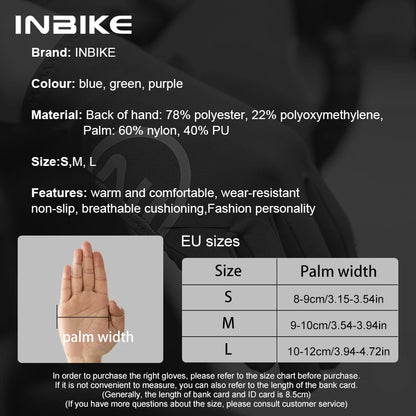 Guantes de ciclismo INBIKE 2024 – Guantes de bici de forro polar con dedos completos y acolchado de gel para hombre, accesorios de invierno con pantalla táctil para ciclismo de carretera y MTB