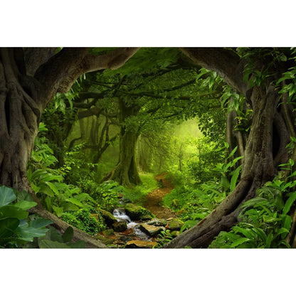 Tropical Jungle Rainforest Backdrop – Spring Forest Photography Background for Camping, Adventure, Birthday Parties & Photo Studio Decor
