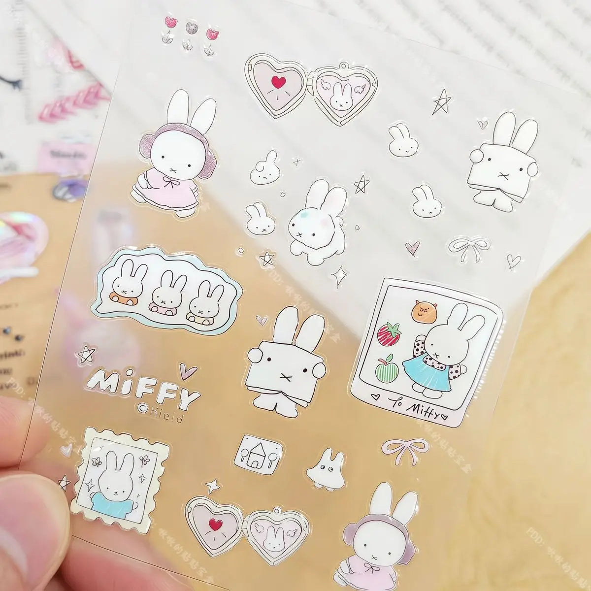 Cute Miffy 3D Nail Stickers – Kawaii Anime Glass Camera Nail Art Decorations (Holiday Gift Set)