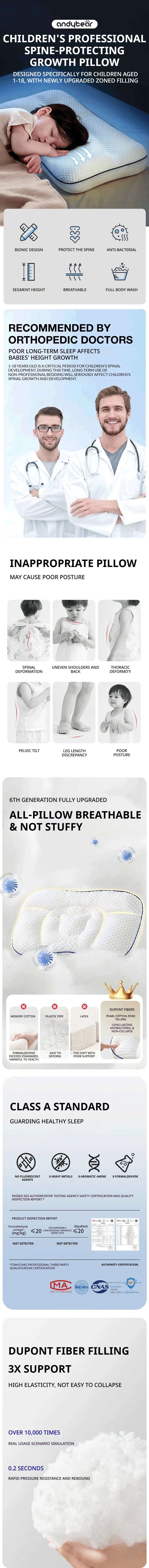 AIBEDILA Almohada ortopédica para cuello de bebé – Suave almohada de viaje para la cabeza del recién nacido para bebés, guardería y ropa de cama