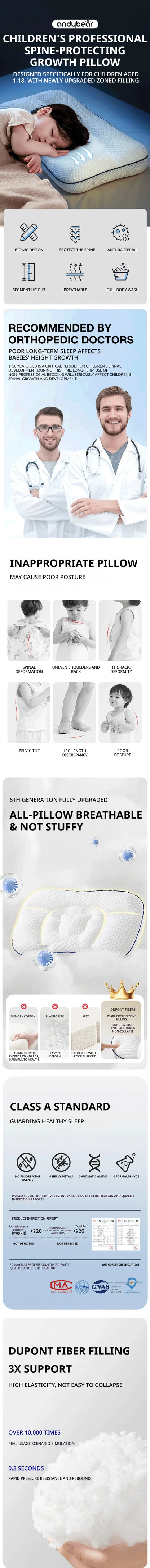 AIBEDILA Almohada ortopédica para cuello de bebé – Suave almohada de viaje para la cabeza del recién nacido para bebés, guardería y ropa de cama