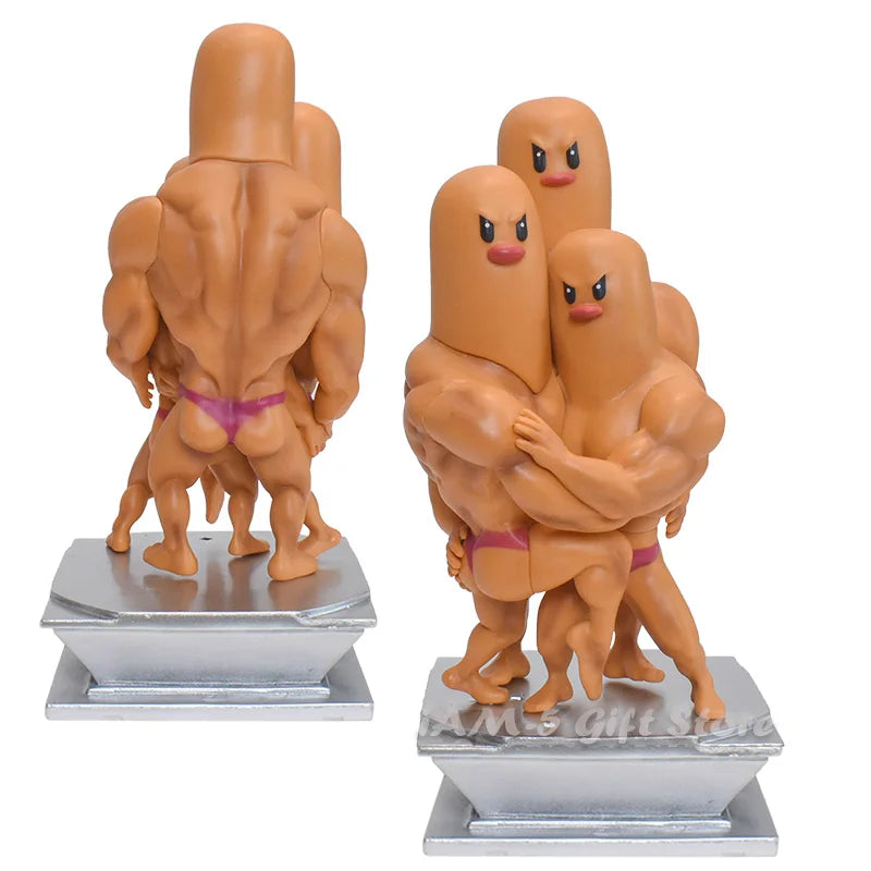 18cm Pokémon Figures – Gym Cartoon Fitness Muscle Action Figures (Charmander, Bulbasaur, Squirtle) Anime Fit Model Figurines Toys
