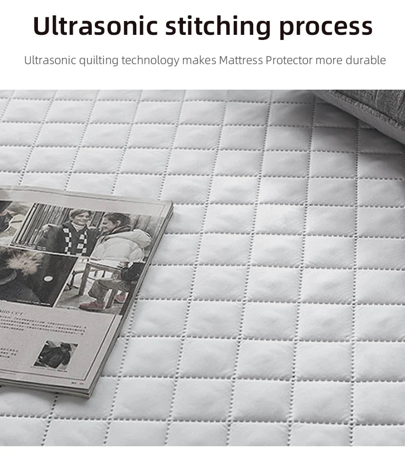 Protège-matelas imperméable – Housse de matelas lavable avec jupe élastique pour la protection du lit