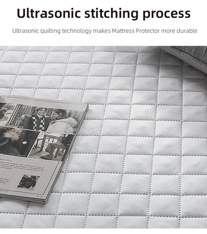 Protège-matelas imperméable – Housse de matelas lavable avec jupe élastique pour la protection du lit