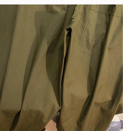 Pantalones sueltos de pierna ancha de talle alto cómodos e informales para mujer de talla grande, estilo retro japonés, pantalones de farol