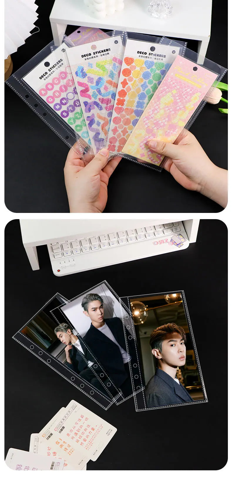 A6 Transparent File Holder Notebook – 6 Hole PVC Loose Leaf Binder Document Storage Pouch