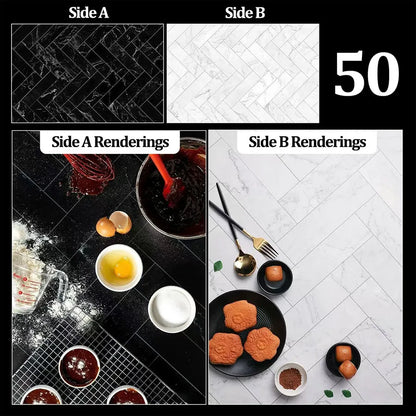 Double-Sided Wood Grain & Marble Photography Backdrop Board 57 × 87 cm – Waterproof Photo Background for Product Photography