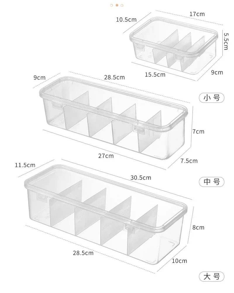Transparent Cable Organizer Box – Dustproof Storage Case with Lid for Office, Home & Desk Organization