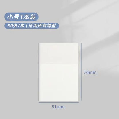 50 Sheets Transparent Waterproof Sticky Notes – Self-Adhesive Memo Pad, Clear Marker Labels for School, Office, Journaling & Stationery Use