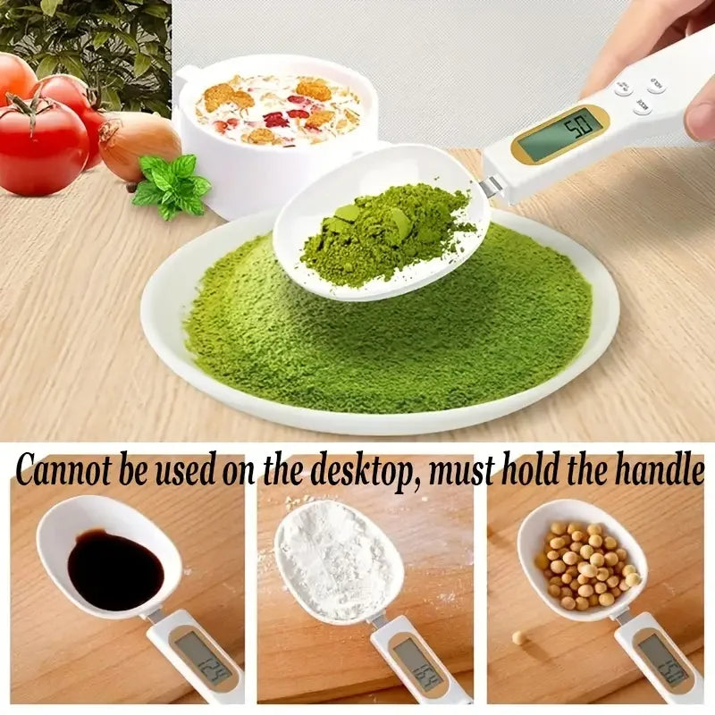 500g 0.1g Digital Kitchen Scale – LCD Electronic Measuring Spoon Scale for Flour, Milk, Coffee & Food, Mini Precision Baking Weighing Tool
