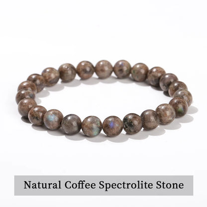Natural Stone Beaded Bracelet – Obsidian, Fluorite, Quartz & Jasper Crystal Stretch Bracelet for Men & Women | Yoga Healing Jewelry