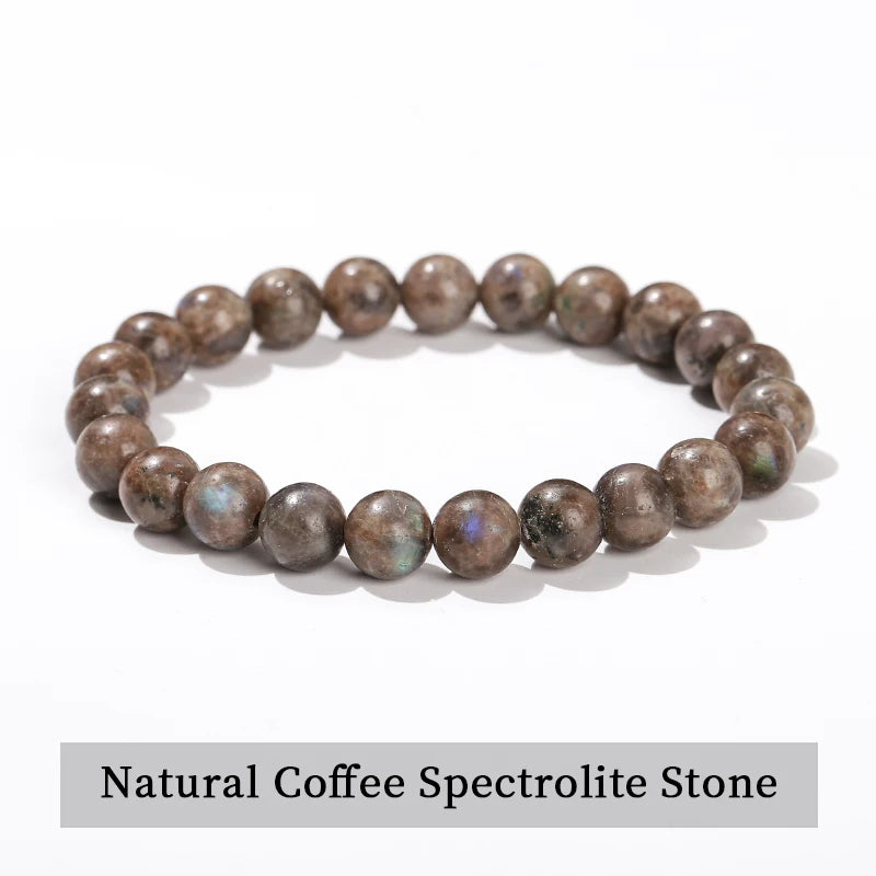 Bracelet en perles d'améthyste naturelle – Bracelet extensible en cristal véritable pour hommes et femmes, bijou de méditation yoga et accessoire de mode