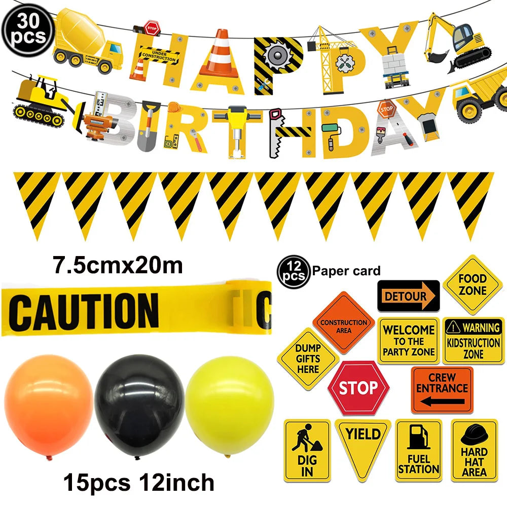 Construction Truck Slap Bracelets – Kids' Engineering-Themed Wristbands for Construction-Themed Birthday Parties, Party Favors & Goodie Bag Fillers