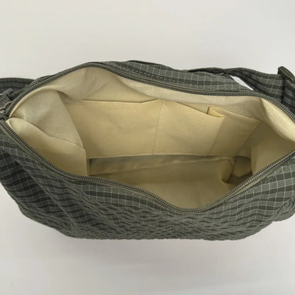 Bolso de hombro de nailon estilo coreano – Bolso tote sencillo a cuadros con cremallera y diseño de nube plisada con cordón ajustable, bandolera de moda para mujer, bolso de mano casual para el día a día