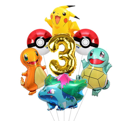 Cartoon Pikachu Shaped Foil Balloons – Aluminum Film Balloons for Indoor & Outdoor Party Decorations