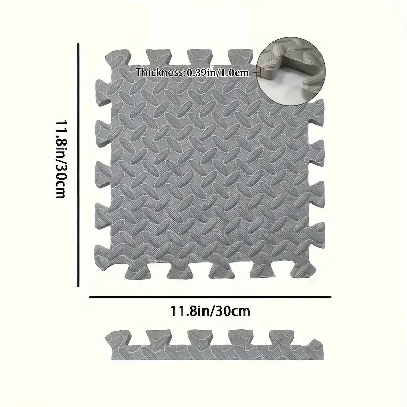 16 Tapis de Yoga emboîtables en EVA – 30x30CM Dalles de Sol Protectrices Antidérapantes pour Salle de Sport à Domicile, Yoga, Entraînements de Fitness & Exercices en Intérieur