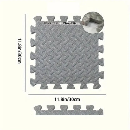 16 Tapis de Yoga emboîtables en EVA – 30x30CM Dalles de Sol Protectrices Antidérapantes pour Salle de Sport à Domicile, Yoga, Entraînements de Fitness & Exercices en Intérieur