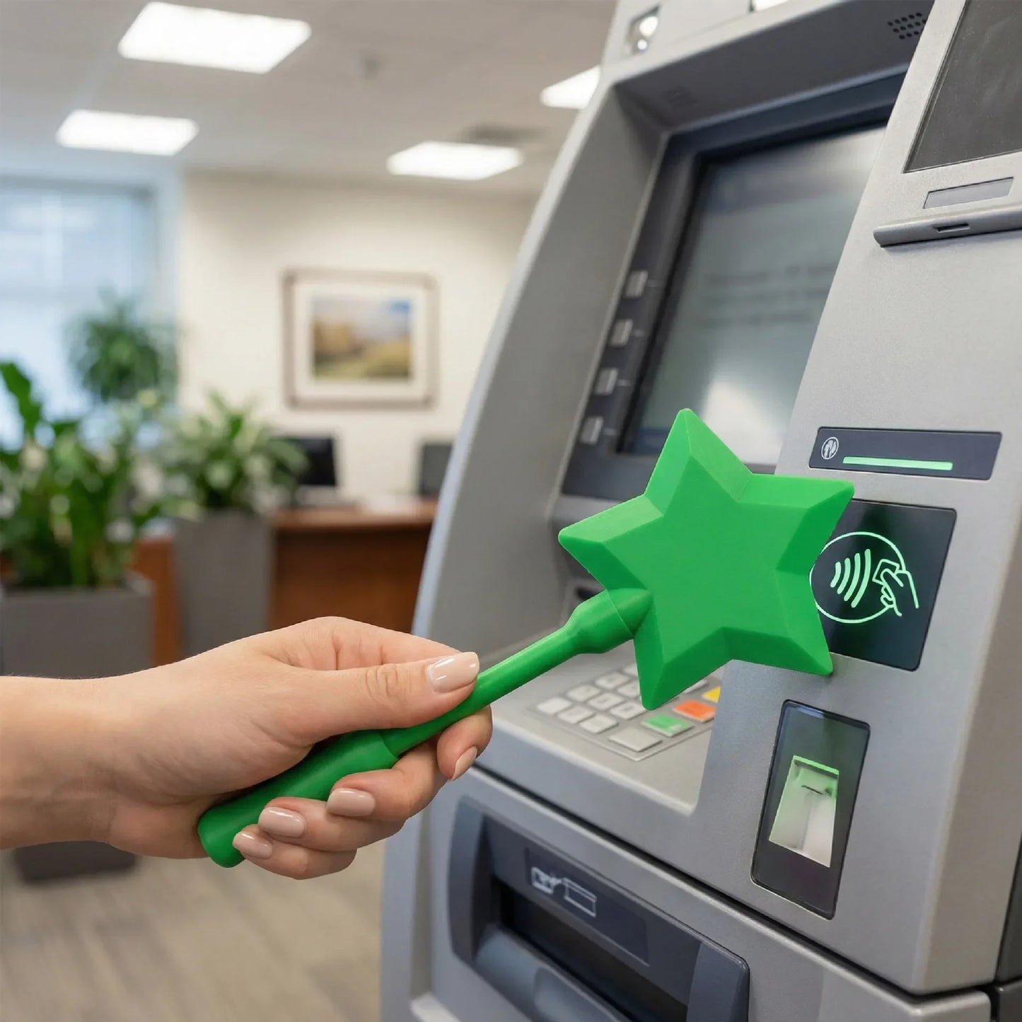 3D Printed Magic Star Wand Stand – Portable Credit Card Holder Desktop Organizer & Display Accessory