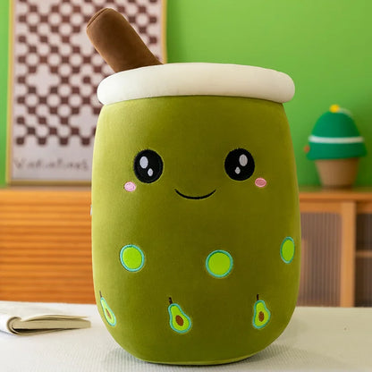 Giant Bubble Tea Plush Pillow – 22–70cm Squishy Milk Tea Boba Stuffed Toy Fruit Drink Bottle Decor Gift