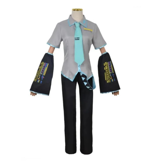 Disfraz de Cosplay de Cantante Virtual Vocaloid – Set Completo | Atuendo de Rol de Anime de Ídolo Virtual para Adultos Unisex (Halloween / Comic Con)