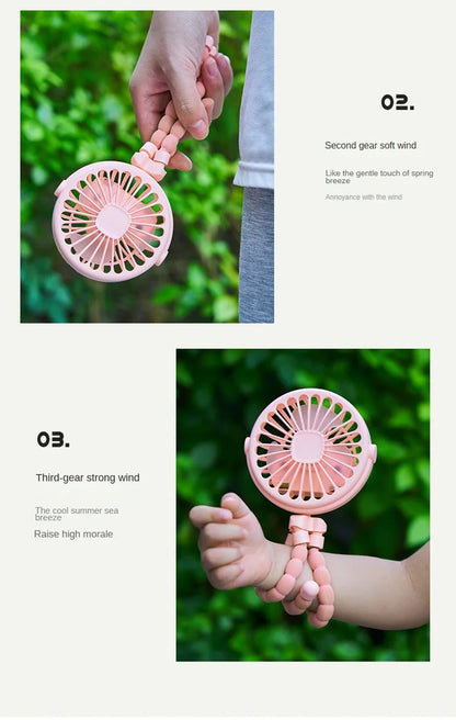 Ventilador portátil con clip para cochecito - Ventilador de refrigeración para bebés recargable por USB de 600 mAh con 3 velocidades para el hogar, viajes y actividades al aire libre