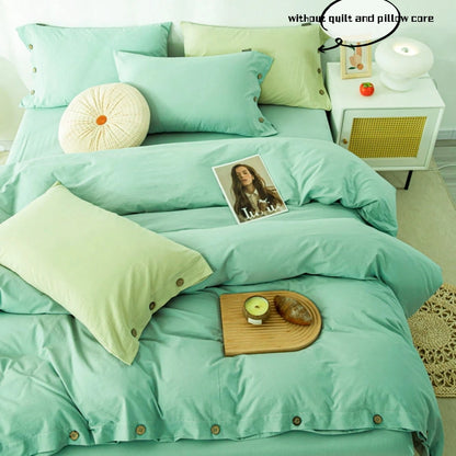3-Piece 100% Cotton Bedding Set – Duvet Cover & Pillowcase Set for Queen & King Beds