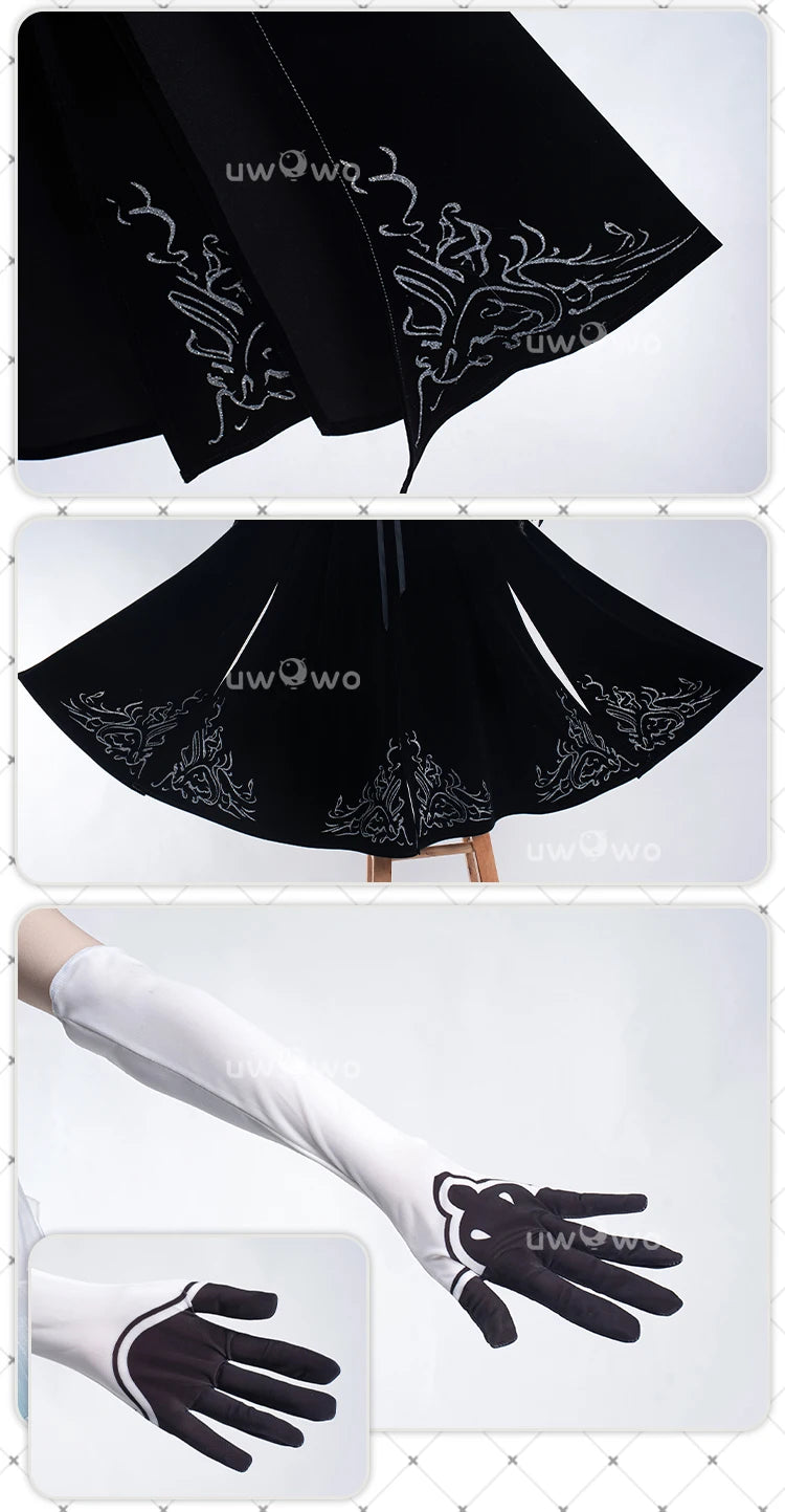 UWOWO 2B Cosplay Costume – Fanart Cheongsam Redesign Outfit (NieR: Automata Inspired, Halloween/Pre-Sale)