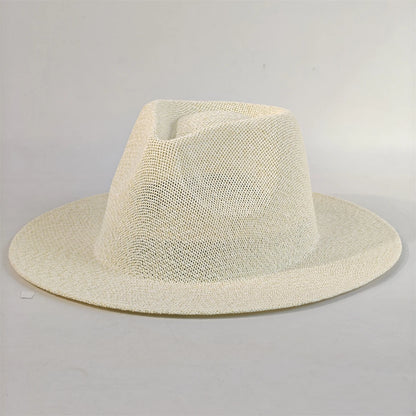 Unisex Panama Straw Hat – British Style Foldable Sun Hat for Men & Women, Beach Hat with Sun Protection for Summer