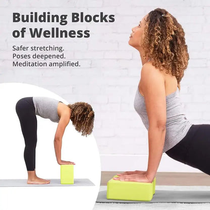 2 PCS Briques en mousse EVA pour le yoga – Outils de soutien légers pour le yoga, les étirements, l'entraînement de danse, la mise en forme du corps et les exercices de fitness